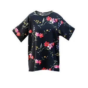 بلوز آستین سه ربع زنانه مدل گل دار