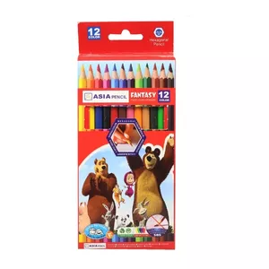 مداد رنگی 12 رنگ آسیا مدل خرس های شاد