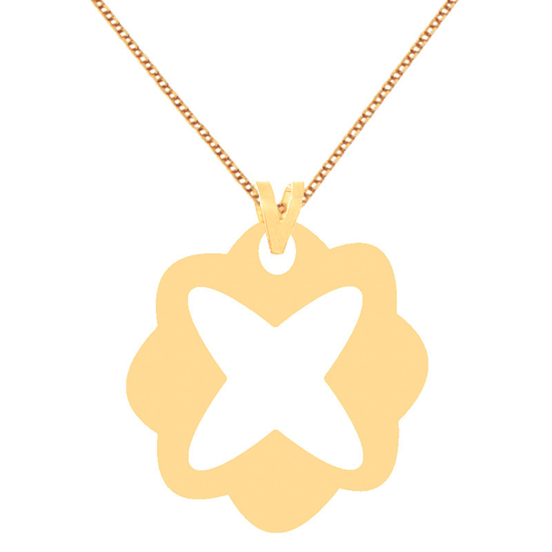 آویز گردنبند طلا 18 عیار زنانه نیکان گلد مدل ساده NK1123