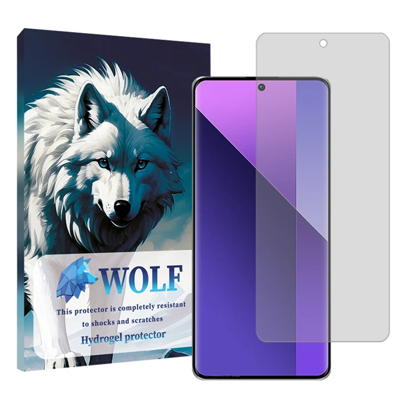 محافظ صفحه نمایش شفاف ولف مناسب برای گوشی موبایل شیائومی Plus  Redmi Note 13 Pro