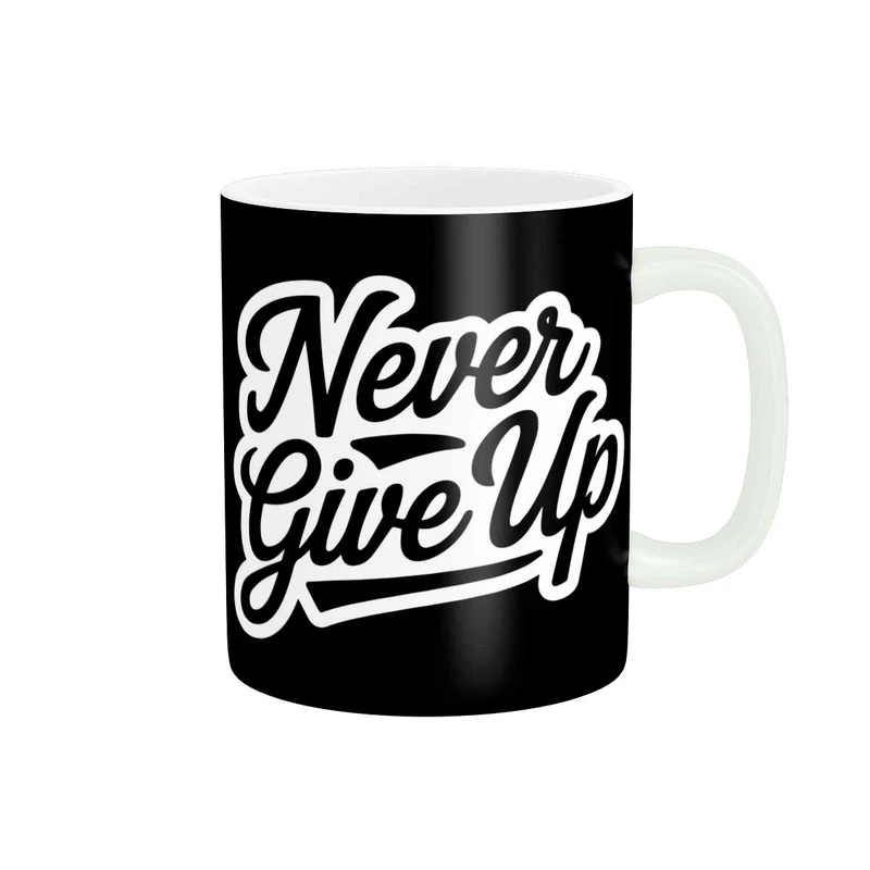 ماگ پاد آفرین طرح جمله انگیزشی  Never give up کد 2016