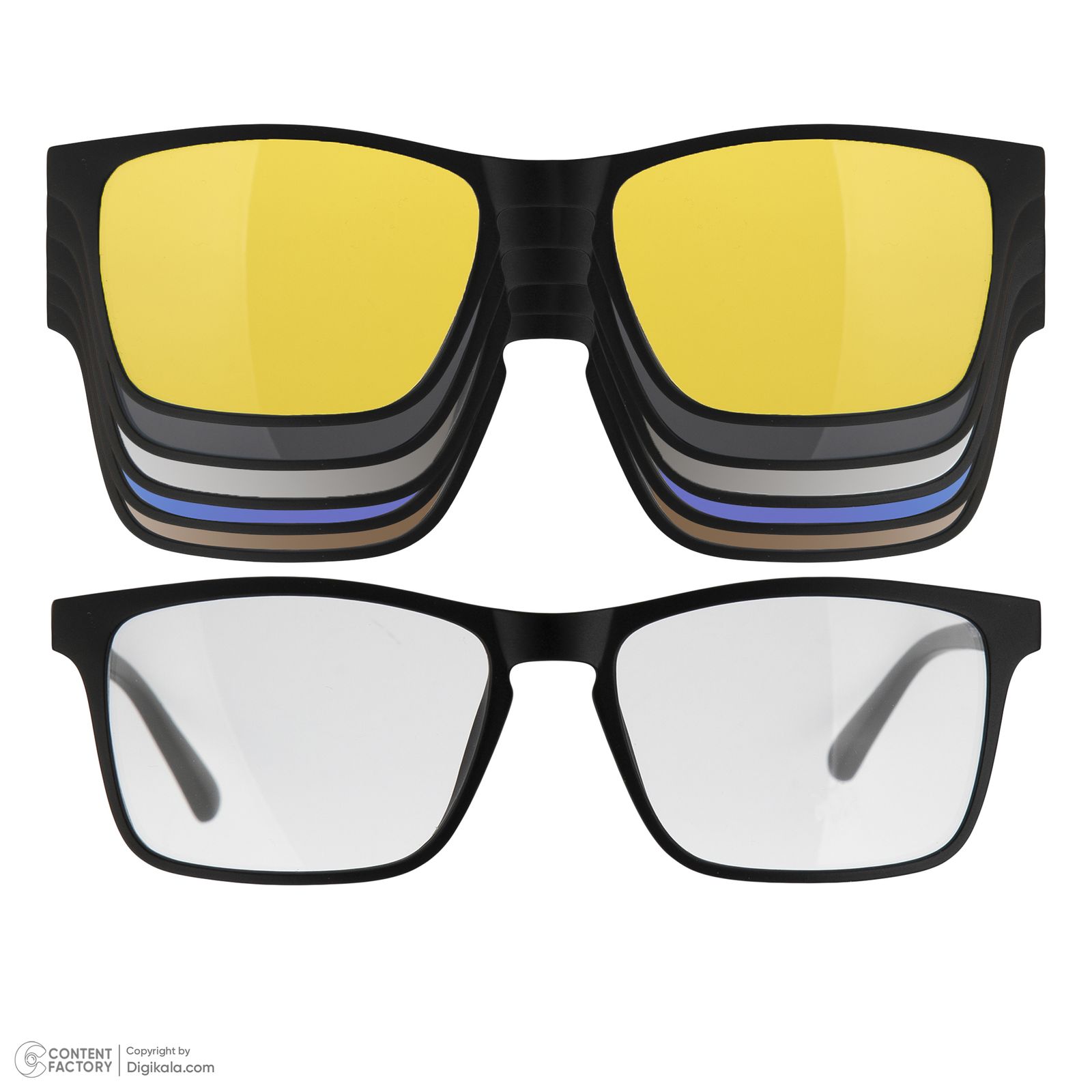 فریم عینک طبی دونیک مدل tr2268-c2 به همراه کاور آفتابی مجموعه 6 عددی -  - 2