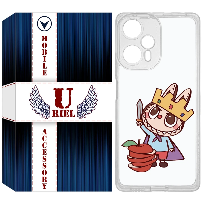 کاور یوریل مدل Clear کد 120 طرح لبوبو Labubu مناسب برای گوشی موبایل شیائومی Poco F5