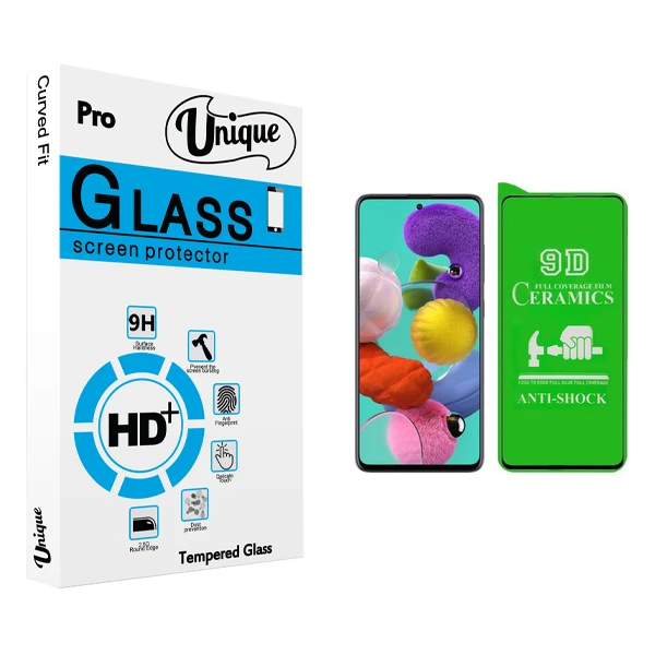 محافظ صفحه نمایش سرامیکی يونيک مدل +Clear مناسب برای گوشی موبایل سامسونگ Galaxy A51