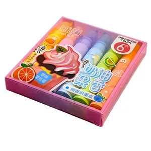 ماژیک علامت گذار مدل  میوه ای بسته 6 عددی