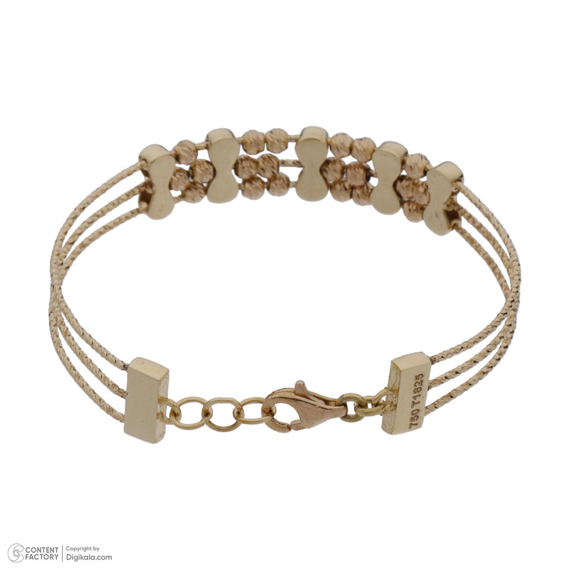 دستبند النگویی طلا 18 عیار دخترانه مایا ماهک مدل MB1640
