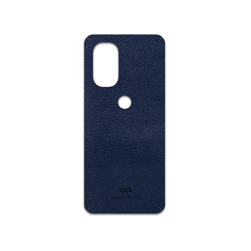 برچسب پوششی ماهوت مدل Deep-Blue-Leather مناسب برای گوشی موبایل موتورولا Moto G51 5G
