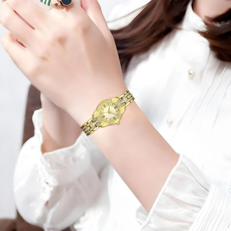 ساعت مچی عقربه ای زنانه مدل فول نگین Ts