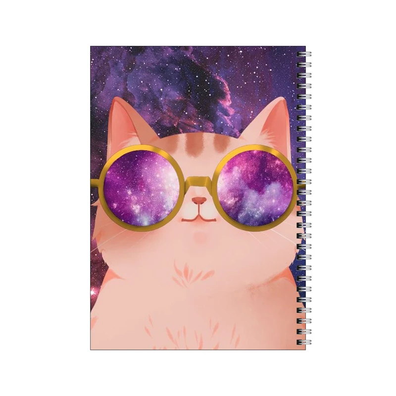 دفتر مشق 50 برگ بامبیلیپ طرح گربه کهکشانی کد 3023089