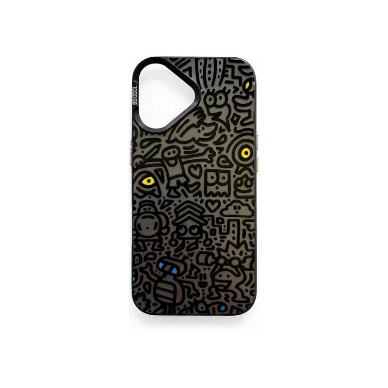 کاور مدل سوکول طرح هنر دودل آرت کد doodleArt88 مناسب برای گوشی موبایل اپل iPhone 17