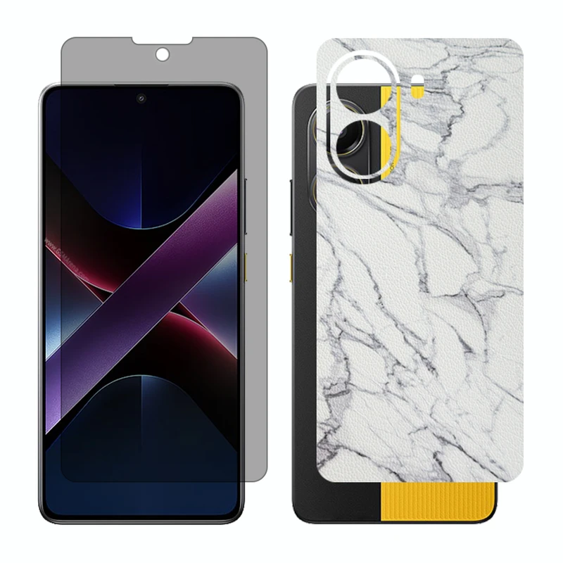 محافظ صفحه نمایش حریم شخصی گلس مدل Together مناسب برای گوشی موبایل شیائومی Poco X7 Pro به همراه برچسب پوششی پشت گوشی