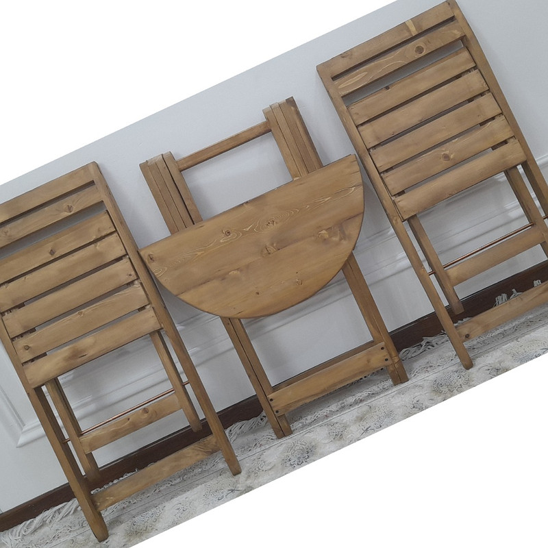 میز و صندلی ناهارخوری دو نفره مدل تاشو