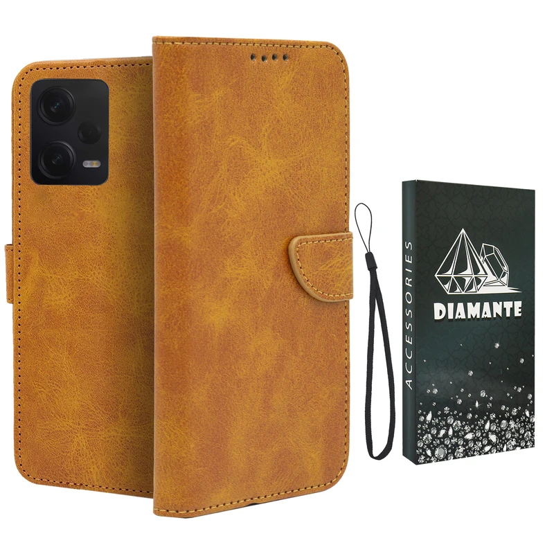 کیف کلاسوری دیامانته مدل Scusa Bk مناسب برای گوشی موبایل شیائومی Redmi Note 12 Pro 5G به همراه بند آویز