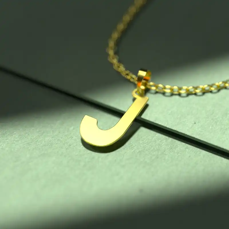 گردنبند طلا 18 عیار زنانه مدوپد مدل حرف J کد H3-1-1036