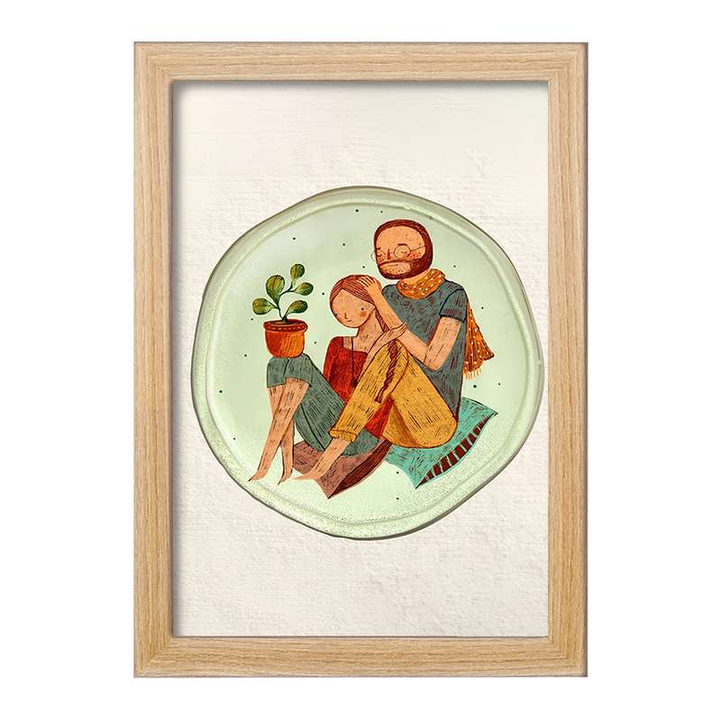 تابلو خندالو مدل عاشقانه کد F7418