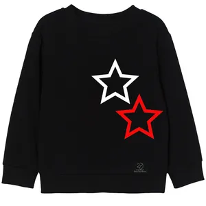 سویشرت دخترانه 27 مدل ستاره کد H08 رنگ مشکی