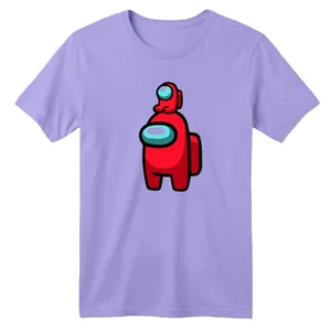 تی شرت آستین کوتاه بچگانه مدل امانگ آس رنگ یاسی