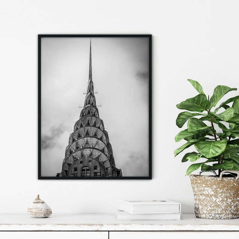 تابلو آتریسا طرح اماکن دیدنی جهان مدرن مدل ATFBW62 فریم مشکی