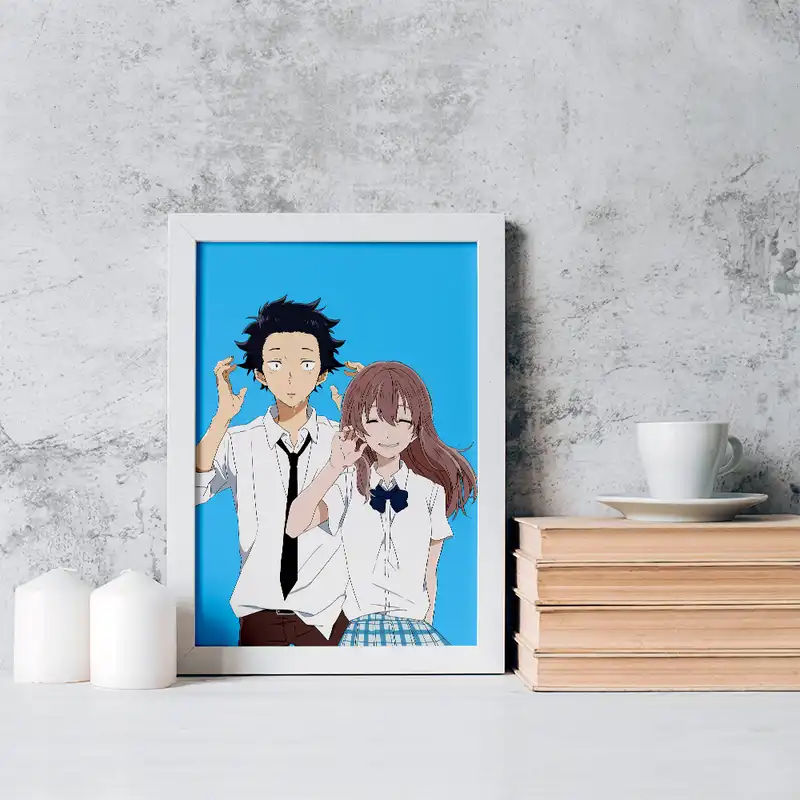 تابلو خندالو مدل شوکو نیشیمیا و شویا ایشیدا انیمه سایلنت ویس کد 15790