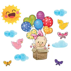 استیکر دیواری کودک مدل cute11 hk