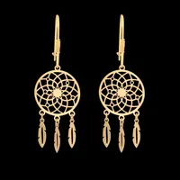 گوشواره عصایی طلا 18 عیار زنانه نیکان گلد مدل GD 453