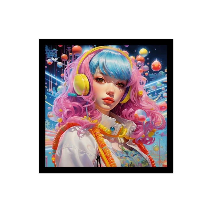 تابلو نوری بکلیت طرح نقاشی مدرن دخترانه مدل B-MID-20552