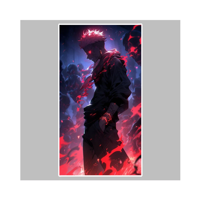 استیکر لپ تاپ و موبایل گوفی طرح انیمه جوجوتسو مدل sukunaHD