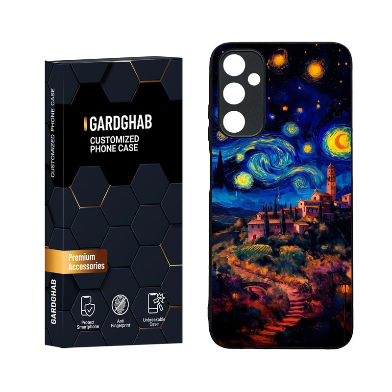 کاور گارد قاب مدل دورژله ای پشت گلس هنری مناسب برای گوشی موبایل سامسونگ Galaxy A05s