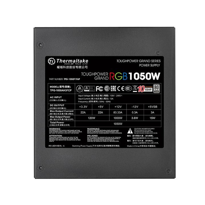منبع تغذیه کامپیوتر ترمالتیک مدل Toughpower Grand RGB 1050W Platinum