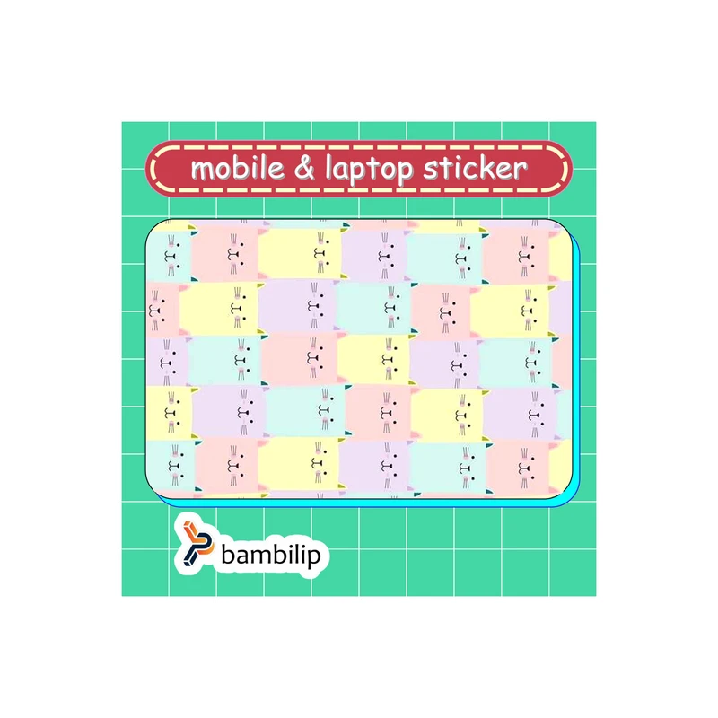 استیکر بامبیلیپ مدل کارت عابر طرح پترن گربه کد 0297066