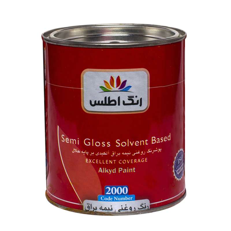 رنگ روغنی نیم براق اطلس کد 2000 وزن 1 کیلوگرم