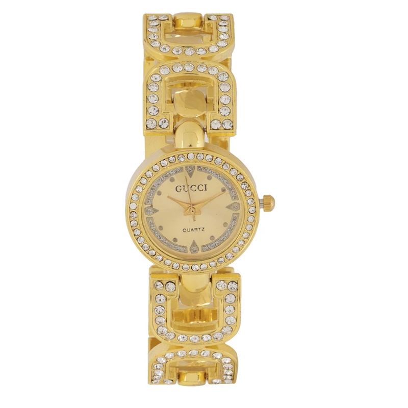 ساعت مچی عقربه ای زنانه مدل نگین دار - - 1