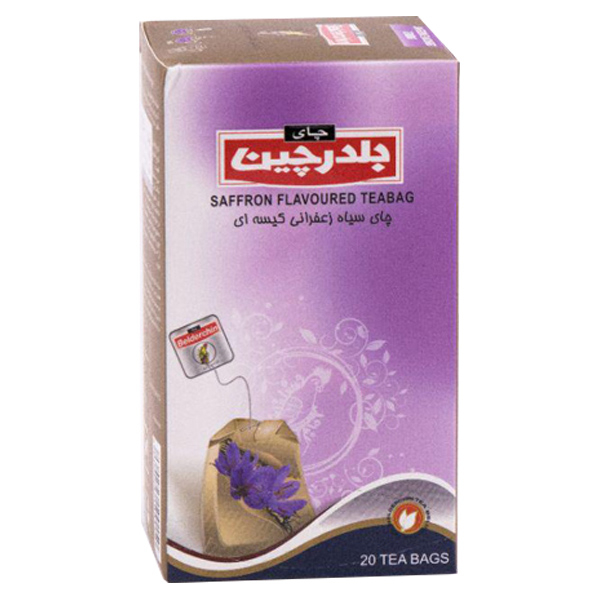 چای کیسه‌ای سیاه با طعم زعفران بلدرچین بسته 20 عددی