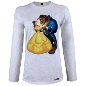 تی شرت آستین بلند زنانه 27 مدل Beauty and the Beast کد MH1413