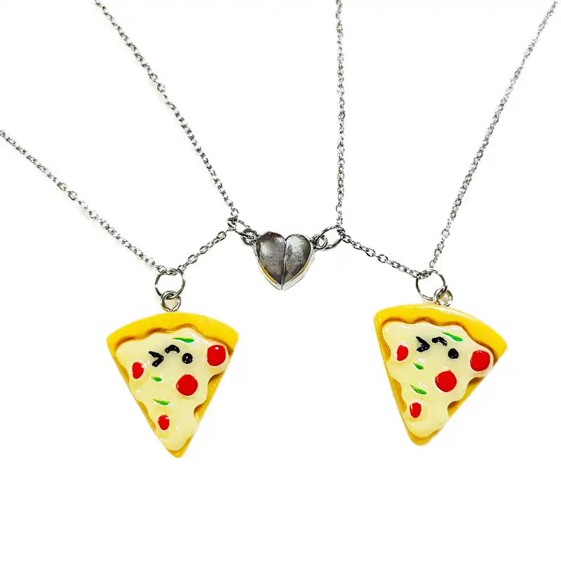 گردنبند مدل پیتزا فانتزی مجموعه دو عددی