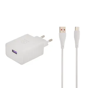 WUW 18W Wall Charger With USB-A to USB-C Cable 1M Length