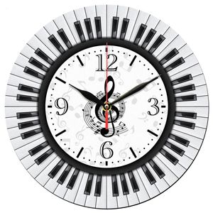 ساعت دیواری مدل 1185 طرح پیانو و نت موسیقی
