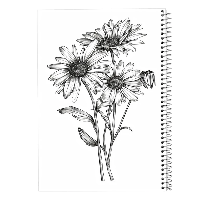 دفتر مشق 50 برگ مدوپد مدل گل کد DF13944