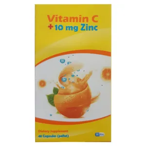 کپسول ویتامین ث و زینک هگمتان دارو غرب-10 میلی گرم بسته 30 عددی