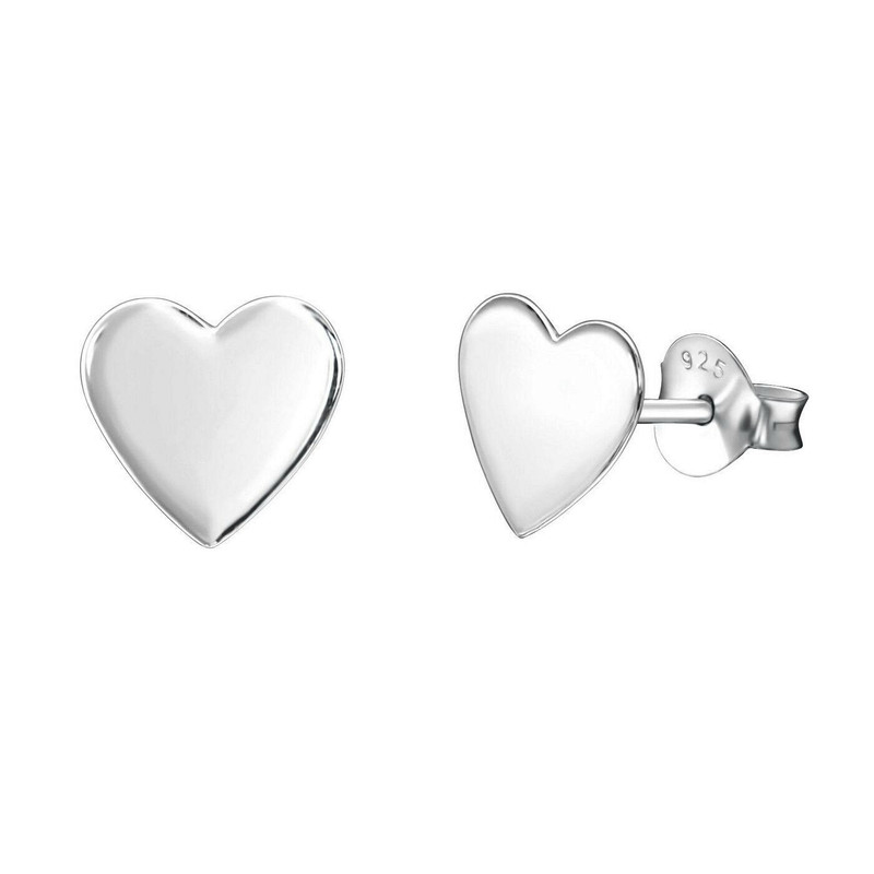 گوشواره نقره زنانه مدل میخی قلب AG4