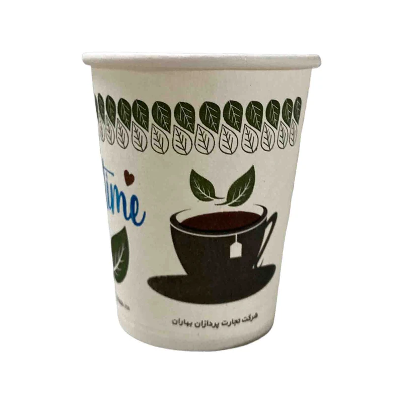 لیوان یکبار مصرف پارس مدل کاغذی ضخیم دولایه کد HQ220cc بسته 50 عددی