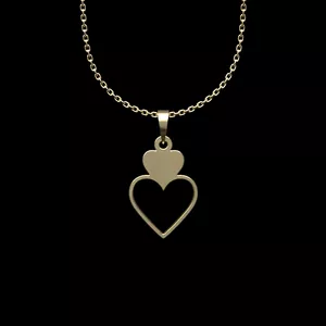 گردنبند طلا 18 عیار زنانه مدوپد مدل قلب کد II2-1-1238