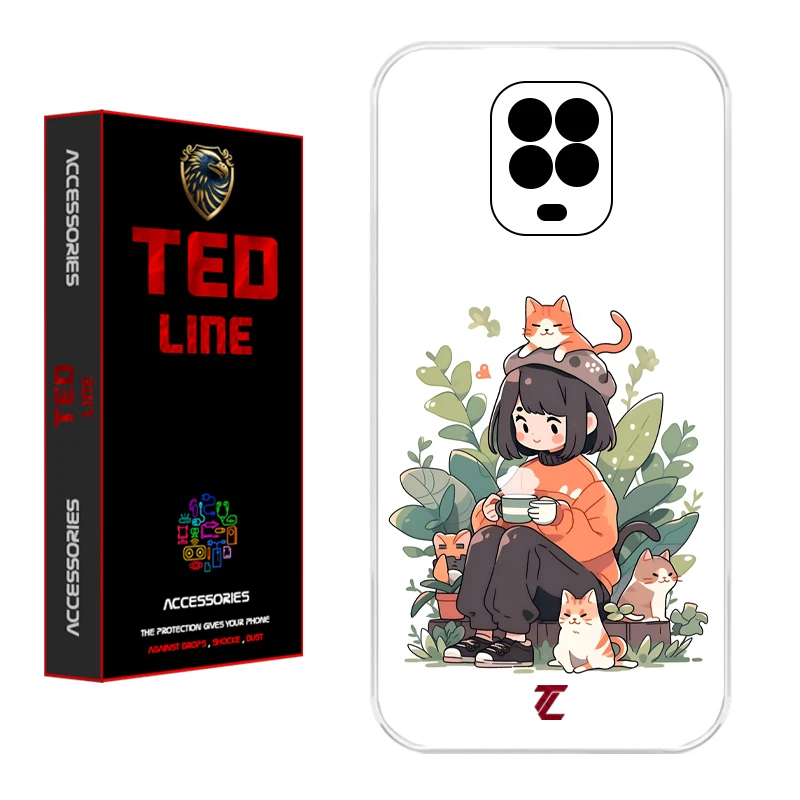 کاور تدلاین طرح گربه کد 1181 مناسب برای گوشی موبایل شیائومی Redmi Note 9S / Note 9 Pro