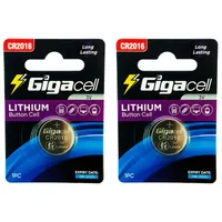 باتری سکه ای گیگاسل مدل CR2016 بسته 2 عددی