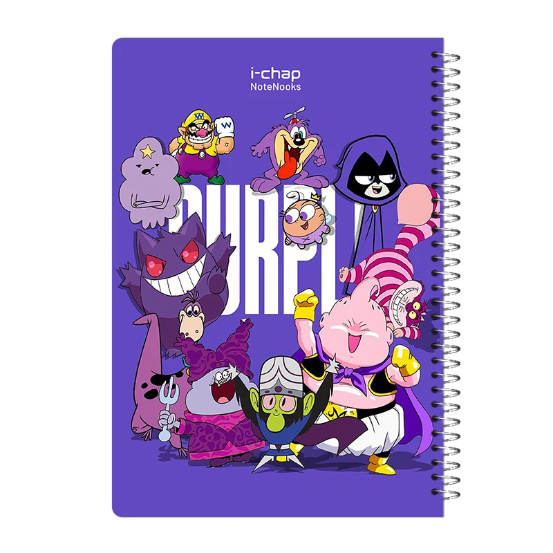  دفتر مشق 60 برگ آی چاپ مدل کارتونی طرح purple کد 170 