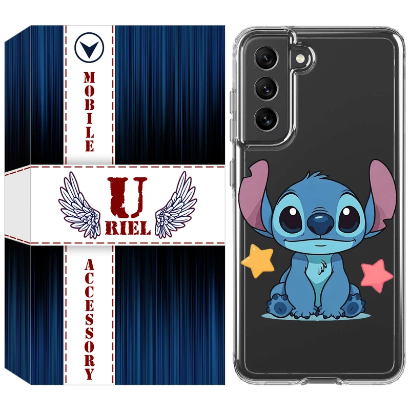 کاور یوریل قاب مدل Clear کد 70 طرح استیچ مناسب برای گوشی موبایل سامسونگ Galaxy S21 FE