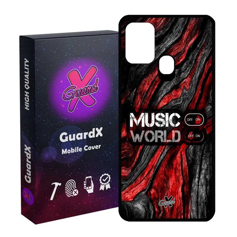 کاور گارد ایکس طرح Music مدل Glass10160 مناسب برای گوشی موبایل سامسونگ Galaxy M31 / M31 Prime / F41