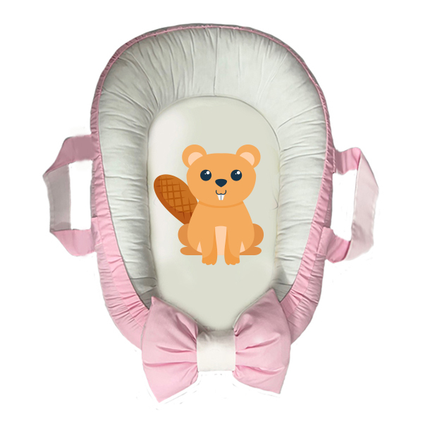 سرویس خواب سه تکه نوزاد مدل گارد محافظ دار طرح بچه سنجاب کد 0015