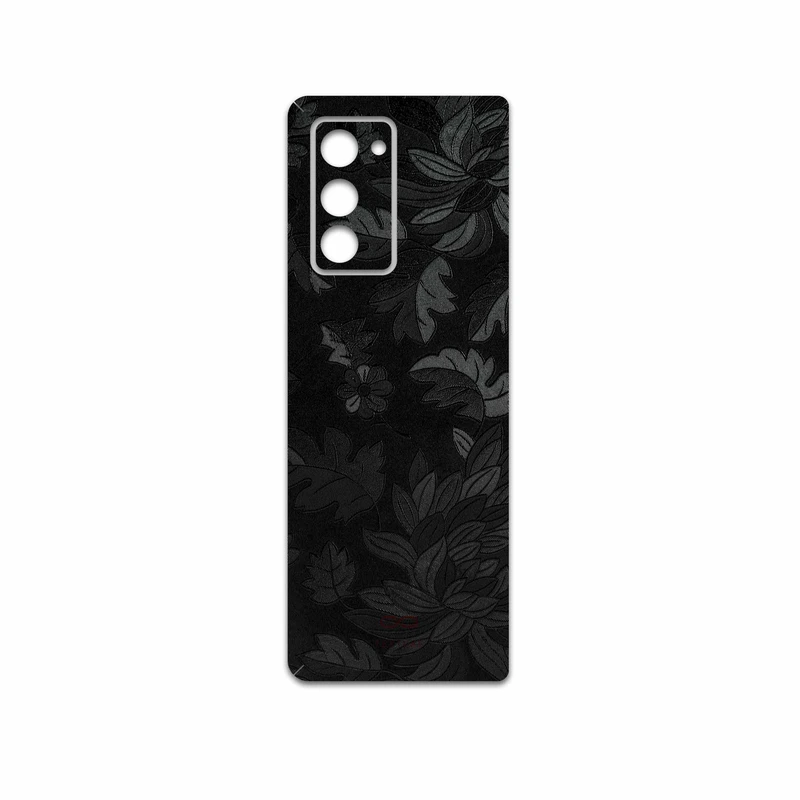 برچسب پوششی ماهوت مدل Black-Wildflower مناسب برای گوشی موبایل سامسونگ Galaxy Z FOLD 2