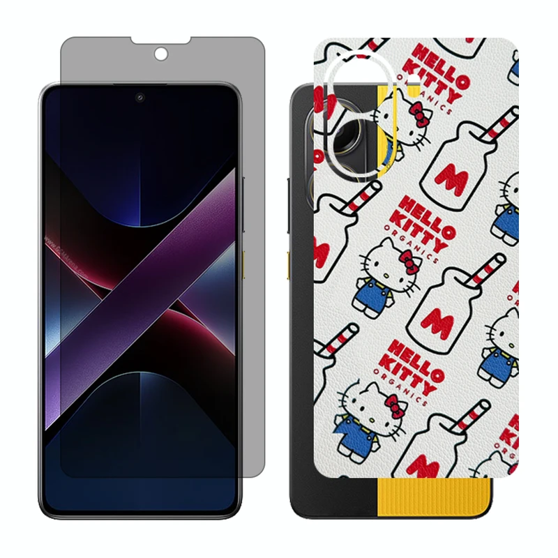 محافظ صفحه نمایش حریم شخصی گلس مدل Together مناسب برای گوشی موبایل شیائومی Poco X7 Pro به همراه برچسب پوششی پشت گوشی